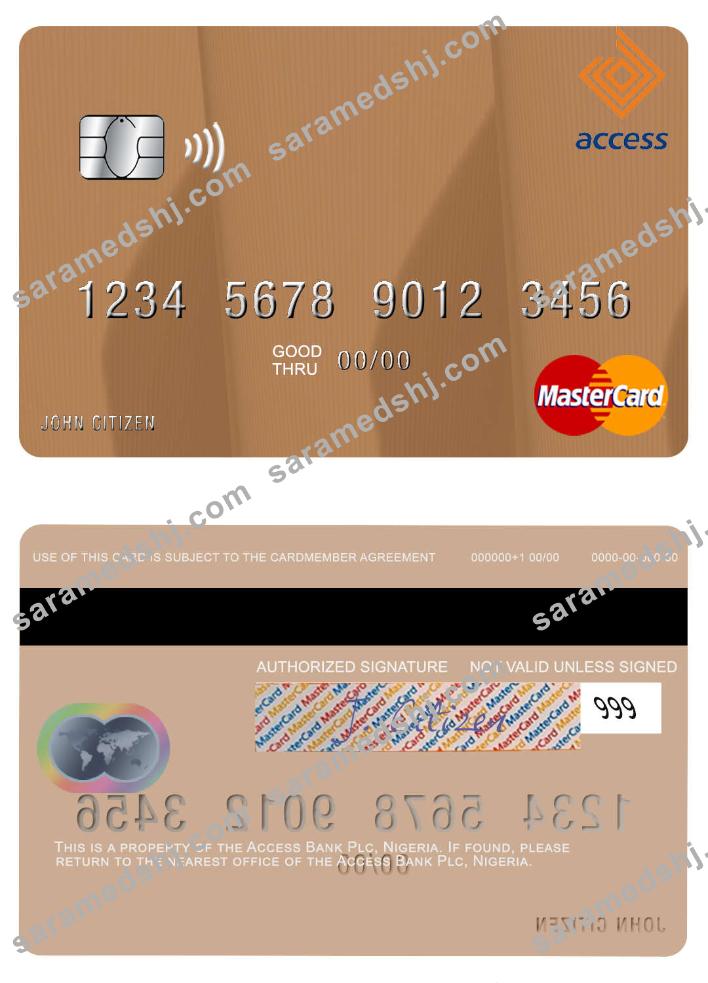 Nigeria Access Bank Plc mastercard